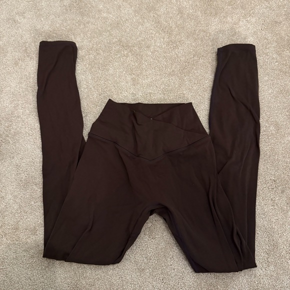 Buffbunny Candid Cross Waist Brown Leggings - Picture 4 of 6